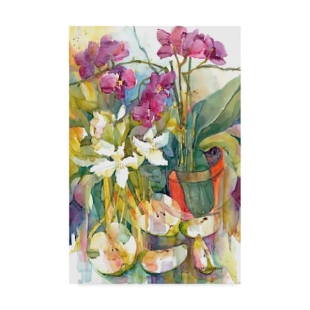 Annelein Beukenkamp 'Apples And Orchids' Canvas Art,22x32